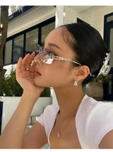 Luxury Brand Designer Fashion GM Titanium Half frame Sunglasses Men Driving Sun Glasses Goggles Shades UV400 Eyewear Glitt