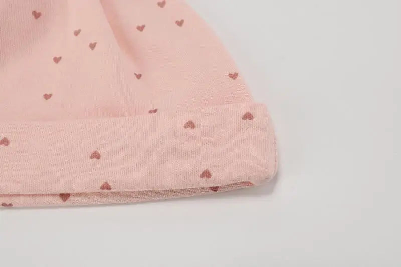 Unisex Newborn Cotton Baby Boys Sleep Headwear Solid Color Fitted Hats+Gloves Set Baby Girls Nightcap Cartoon Baby Accessories