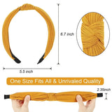 3Pcs Knotted Headbands for Women Girls Solid Color Hair Band Simple Cross Knot Hairbands Headwear Hair Accessories for Women
