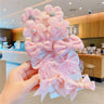 10pcs/set Flower Bowknot Elastics Hair Ties for Girl Children Cute Rubber Bands DIY Colorful Hair Bands Hair Accessories