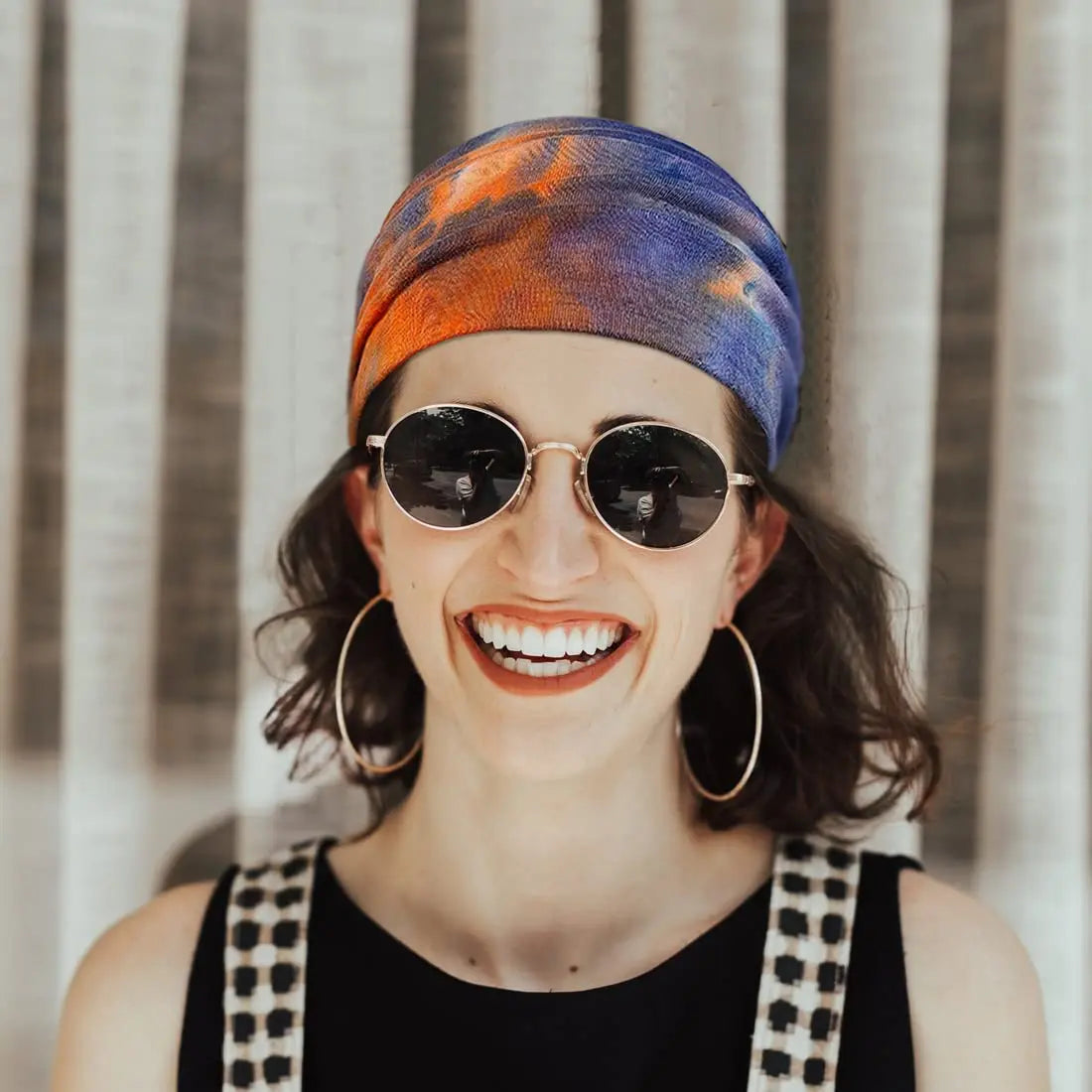 Tie Dye Headbands for Women Wide Turban Headwrap Knotted Vintage Hairbands Cotton Bandanas Bandage Headscarf Hair Accessories