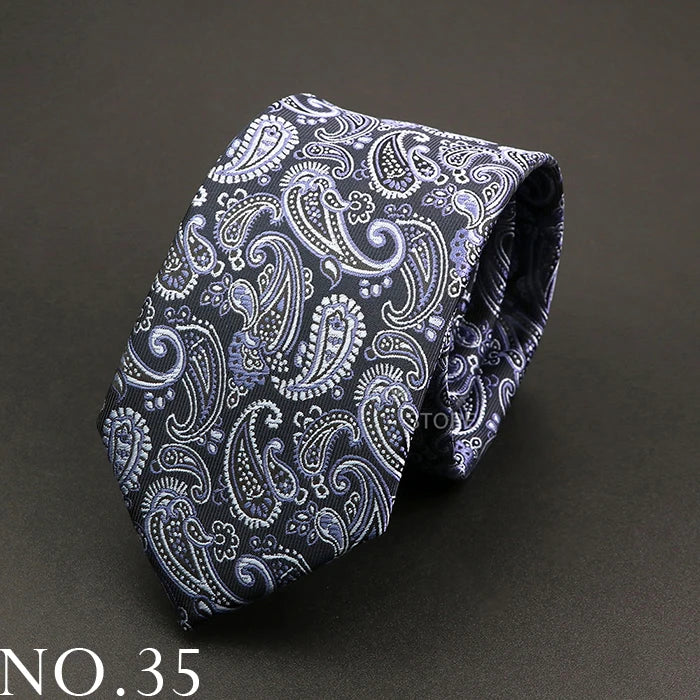 New Design Wedding Men Tie Grey Brown Green Paisley Flower Neckties Men Business Dropshipping Groom Collar Accessories Gift