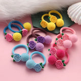 Hair Accessories Girls Ties Elastique Cheveux Fille Gomas Elasticas Furry Korean Kinder Kleding Rabbit Ears Scrunchie Headbands