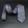 Luxury 7CM Mens Necktie Paisley Ties For Man Groomsman Jacquard Woven Gold Orange Color Neck Tie Business Party