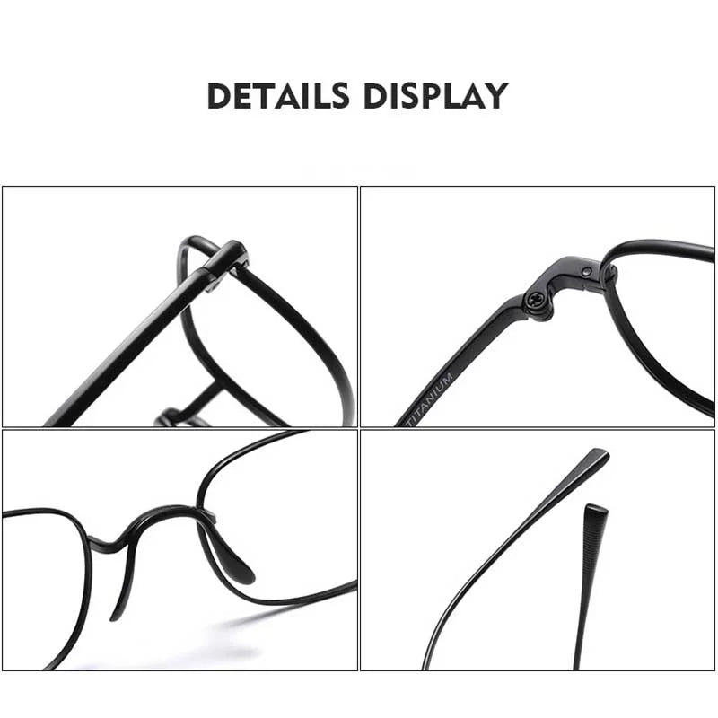 Vintage Small Square Oval 6.5g Ultra-Light Pure Titanium frame ，KJ45|Thin Frame of Golden Wire|For Men and Women