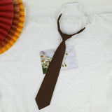 Lazy JK Small Necktie Black Wine Red Solid Dark Blue Korean Women Sweet Grils Student Basic Style School Uniform Classic Ties