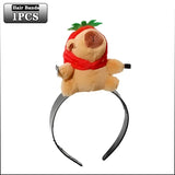 5PCS Headband Cartoon Mouse Hairband New Cartoon Plush Doll Headband French Wide-brim Hairpin Photo Headwear Creative Girl Gift