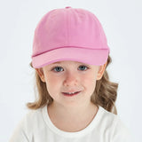 Kids Caps Children Solid Color Cotton Breathable Snapback Cap Baby Cute Adjustable Sunhat Girls Summer Baseball Hats 1-5 Years