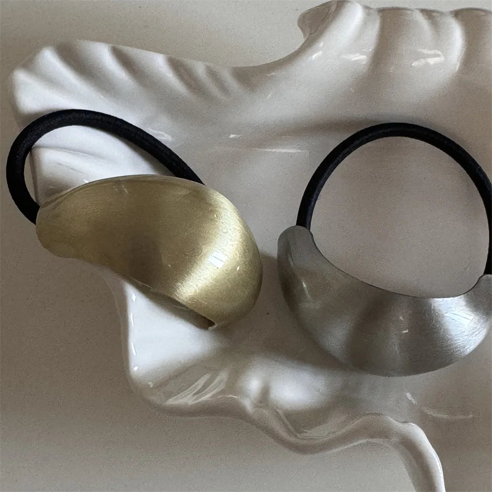 irregular and minimalist curved elastic hairrope retro fashion and personality head rope temperament and versatile rubber band