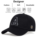 Unisex Simple Letter A Embroidery Baseball Caps Spring and Autumn Outdoor Adjustable Casual Hat Sunscreen Hat
