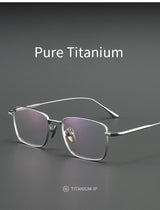 Xbora Men's Ultra-Light Pure Titanium Glasses Frame Business Square Flexible Optical Women's Prescription Eyelasses 1908