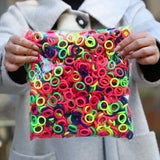 50Pcs/bag Colorful Basic Nylon Ealstic Hair Ties for Girls Ponytail Hold Scrunchie Rubber Band Kid Fashion Hair Accessories