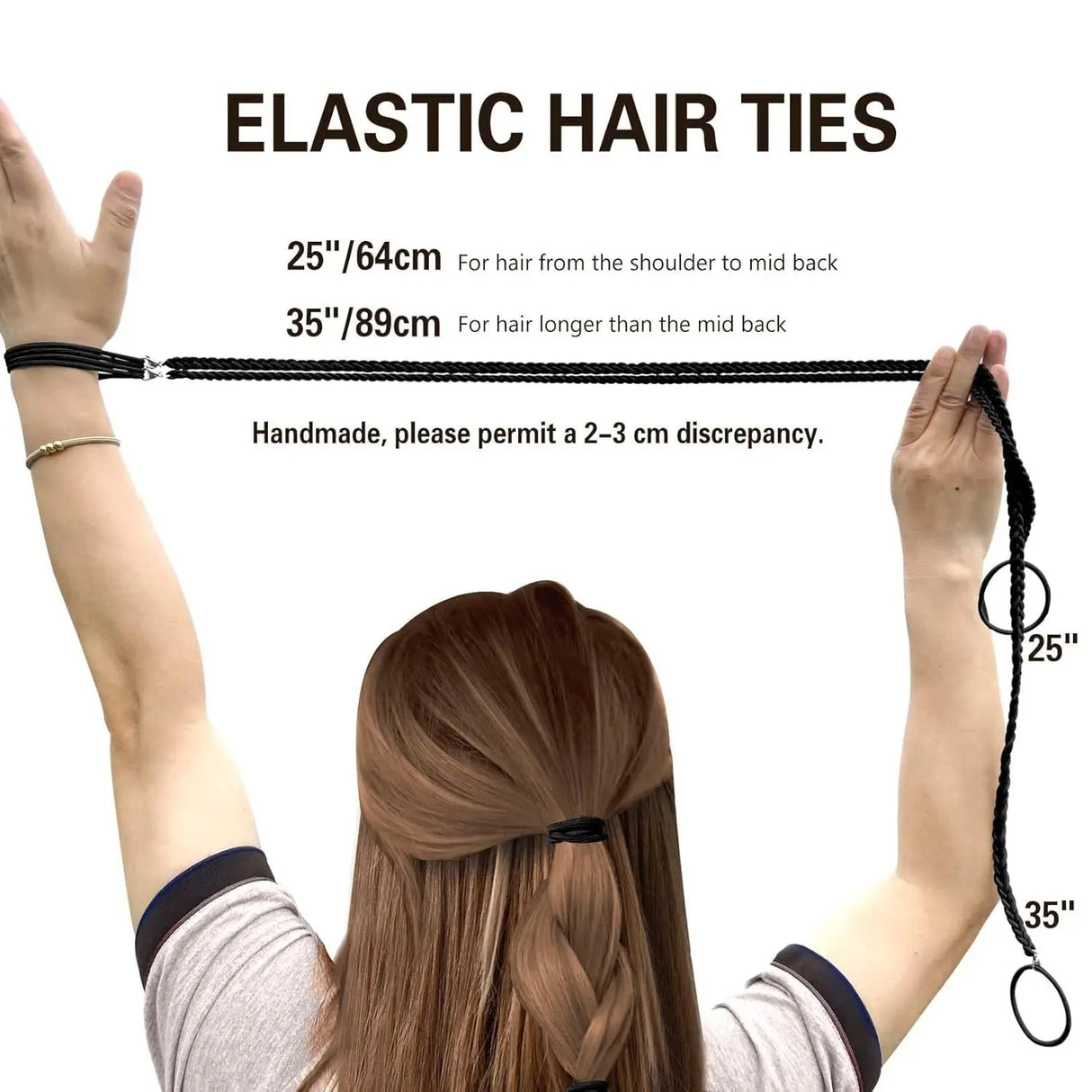 Elastic Hair Ties Ponytail Holders Colorful Gym Sports Hair Bands Spiral Long Pony Tial Wrap for Women Thick Hair for Wind Water