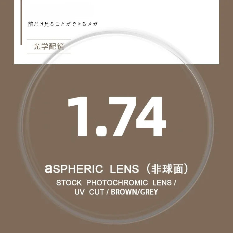 Optical 1.61/1.67/1.74 Glasses Lens Ultra-thin Aspheric Colour Changing Myopia Lenses UV Grey Teal Wholesale Eyelasses Lens