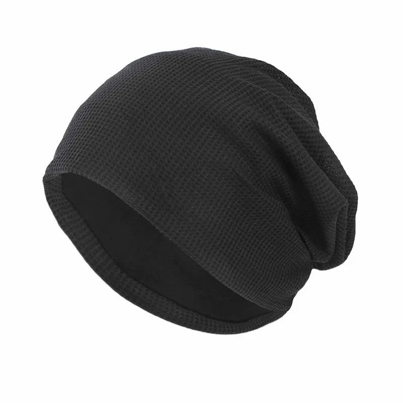 Unisex Men Women Beanie Cotton Night Sleep Cap Bonnet Chemo Hat Headwear Turban Baggy Hair Care Nightcap Pullover Hat Solid Colo