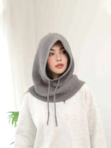 A Women Winter Beanie Hats One-Piece Knit Balaclavas Mask  Neck Circle Scarf Ski Snow Hat