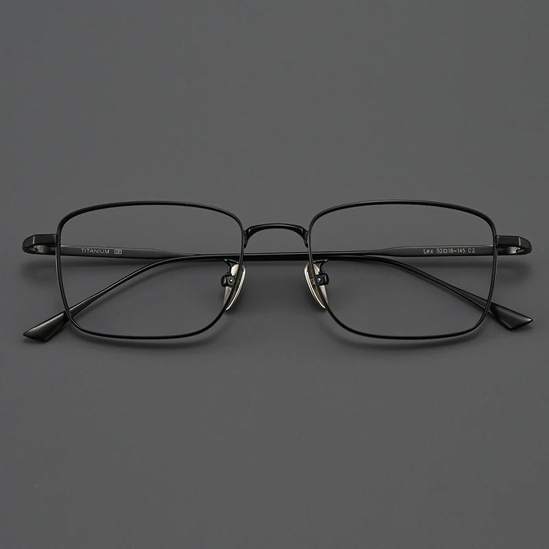 Xbora Men's Ultra-Light Pure Titanium Glasses Frame Business Square Flexible Optical Women's Prescription Eyelasses 1908