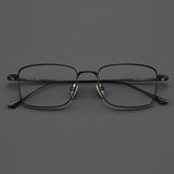 Xbora Men's Ultra-Light Pure Titanium Glasses Frame Business Square Flexible Optical Women's Prescription Eyelasses 1908