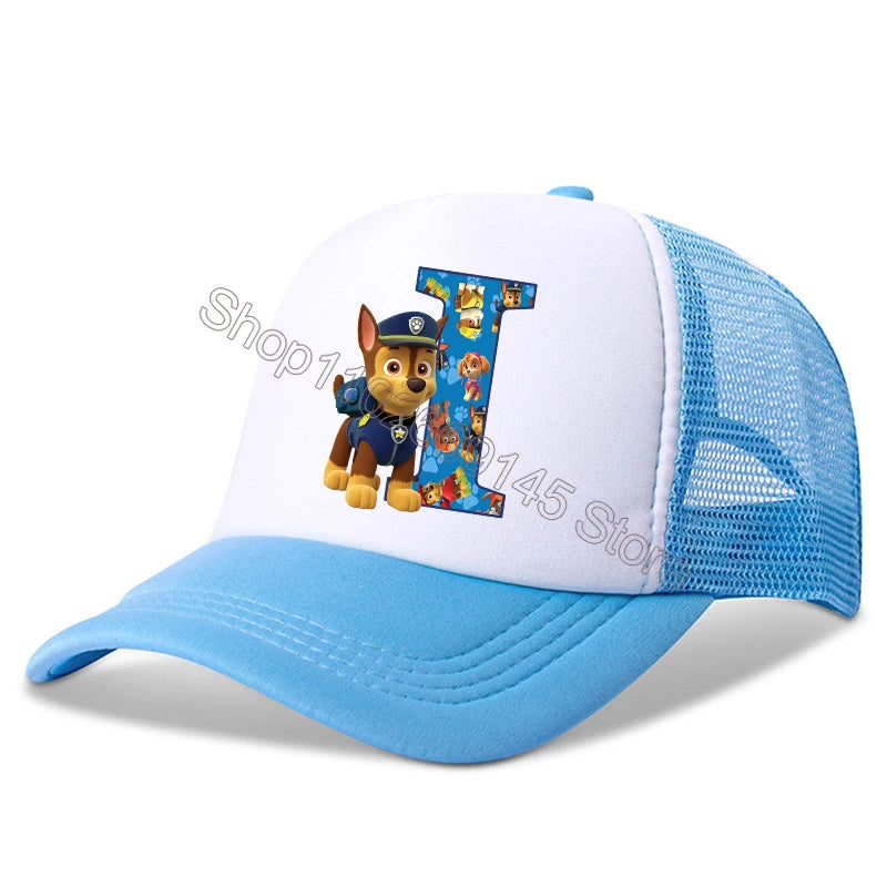New Paw Patrol Kids Letters Baseball Caps Boys Cartoon Casuals Hat Children Sports Sun Hat Adjustable Peaked Cap Birthday Gifts