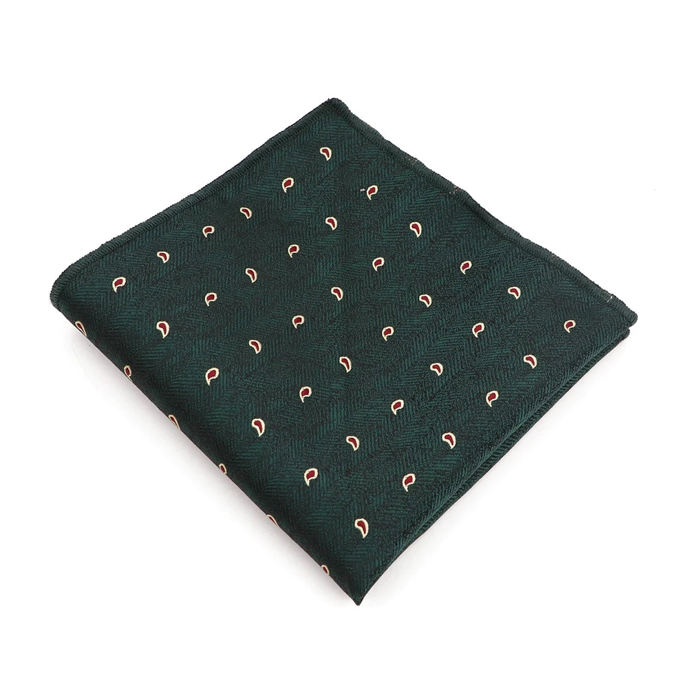 High Grade New Style Jacquard Woven Hanky Pocket Square Dot Striped Floral Handkerchief Fit Formal Party Workplace Suit Gift
