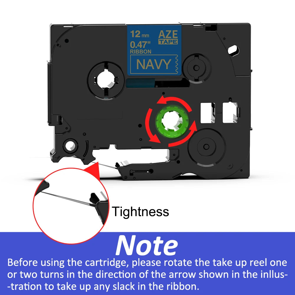 1PCS Satin Ribbon Label Tape 12mm Compatible for Brother P-touch Label Maker H110 E1000Pro Labeller TZe-R231 TZe-RN34 RE34 RE31