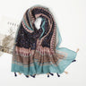 Fashion Printed Leopard Scarf Female Spring Muslim Women Hijab Scarves Tassel Large Size Headband Handkerchief Women's Bandana