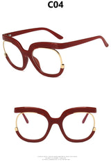 Clear Blue Ray Blocking Eyeglasses Large Glasses Frame Spectacle Frame for Women 2022 Anti-Blue Light Trend Round Eyeglasses