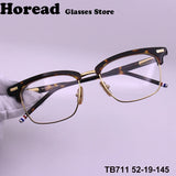 Men Square Business Titanium Acetate Glasses Frame Fashion Brand Designer Ultra-light Eyeglasses TB711 Sun Sunglasses Glasses
