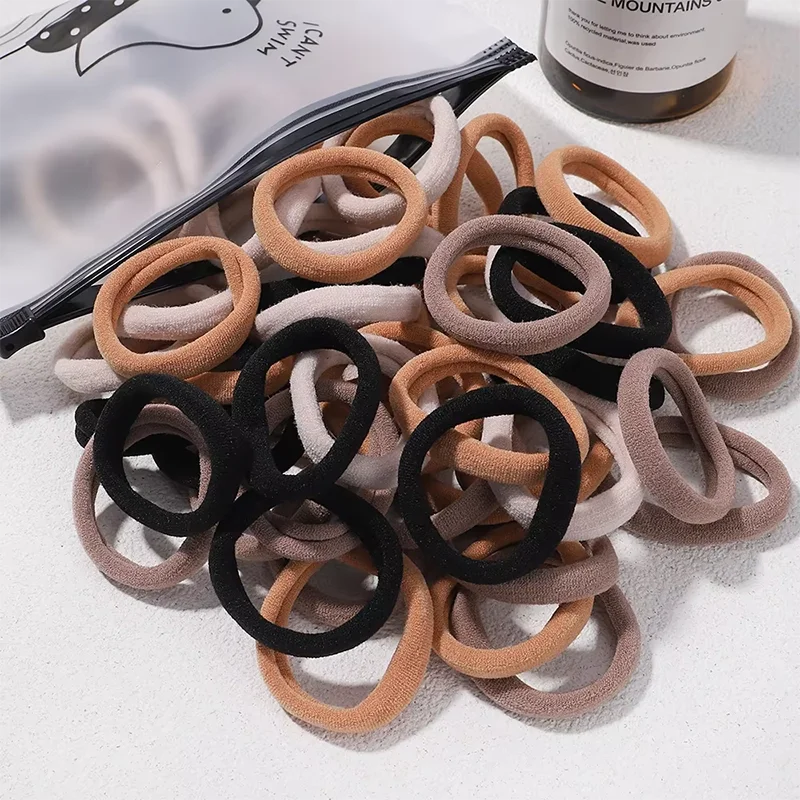 50/100/30 basic black rubber band for women girls elatic classical hair band head accessories casual sport High ponytail support
