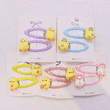 2 Pcs Lovely Little Chicken Children Elastics Hair Bands Hairpins Hair Clips Headwear Barrette Baby Girls Kids Hair Accessories