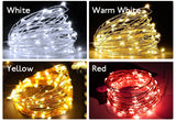 10M 5M 3M 2M Copper Wire LED Tinsel Garland Battery Powered Fairy LED String Lights for Holiday Christmas Wedding Party Decor
