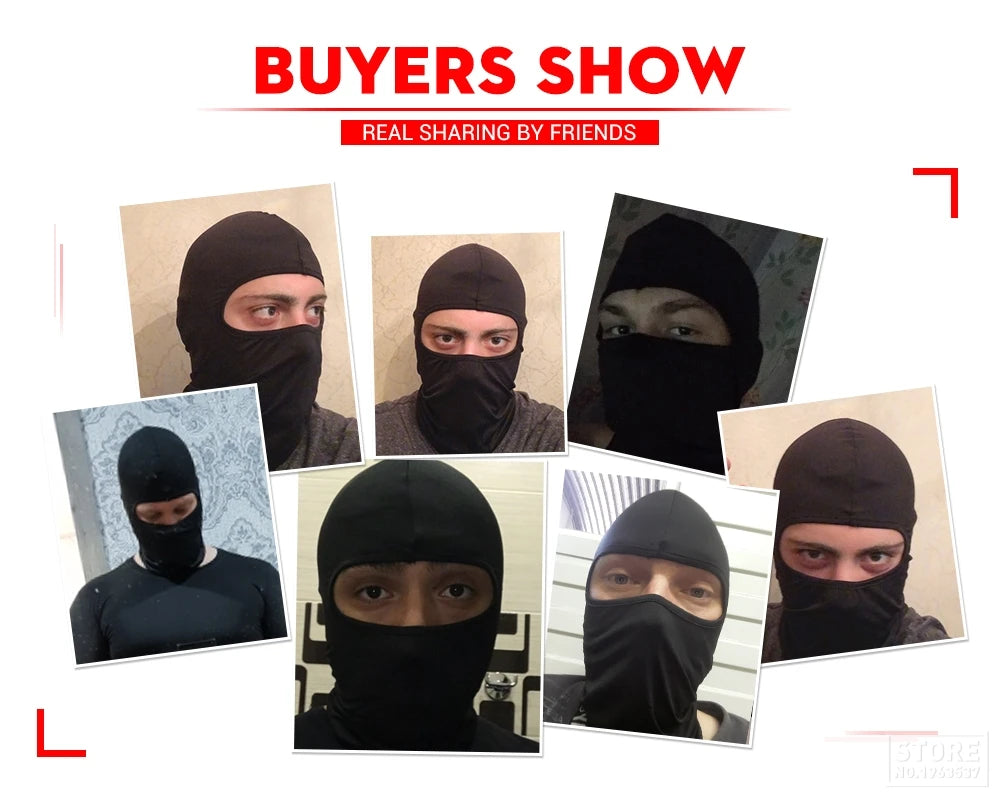 Balaclava Motorcycle Face Mask Moto Helmet Bandana Hood Ski Neck Full Face Mask Windproof Dustproof Face Shield Men's Biker Mask