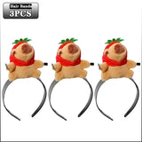 5PCS Headband Cartoon Mouse Hairband New Cartoon Plush Doll Headband French Wide-brim Hairpin Photo Headwear Creative Girl Gift