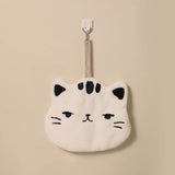 Hanging Hand Towel Home Coral Fleece Hands Towel Kitchen Hanging Washcloth Double-layer Thickened Speed Absorbent Handkerchief