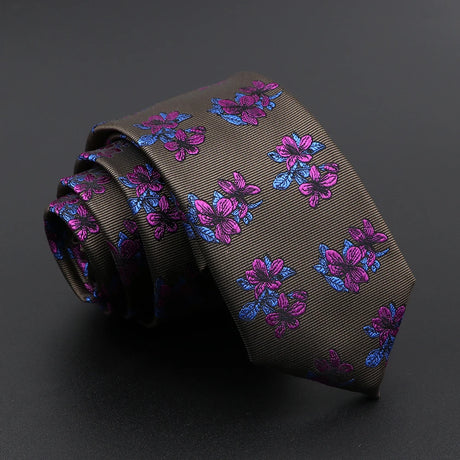 26 Styles Men's Jacquard Novelty Ties Skinny Floral Paisley Striped  Necktie Business Narrow Suit Shirt Daily Wear Accessories