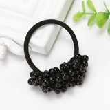 Women Hair Accessories Pearls Beads Headbands Ponytail Holder Girls Vintage Elastic Hair Bands
