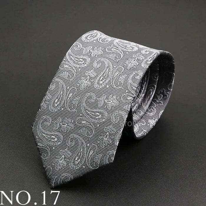 New Design Wedding Men Tie Grey Brown Green Paisley Flower Neckties Men Business Dropshipping Groom Collar Accessories Gift