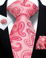 Mens Tie Paisley Jacquard Woven 8cm Formal Business Wedding Necktie Pocket Square Set Suit Cravat High Quality Handmade Gravata