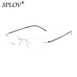 Ultra Light Pure Titanium Glasses Frame Men Brand Designer Prescription Women Fashion Rimless Square Optical Eyewears Ins