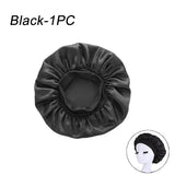 New Women's Satin Solid Wide-brimmed Sleeping Hat Unisex Head Wrap Elastic Band Cap Hair Care Bonnet Night Hat bonnet de nuit
