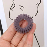 2/5 Pcs Elastic Knit Telephone Wire Hair Bands Girl Woman Hair Accessories Rubber Band Headwear Rope Spiral Shape Hair Ties New