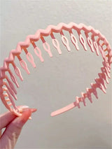 9 women's headbands Candy color headband with teeth non-slip headband broken hair Simple everything to go out to take a bath