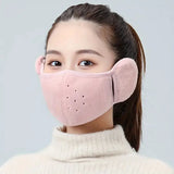 1/2/3 pieces/Winter cycling cold mask for men and women windproof and ear protection 2-in-1 warm cotton thickened earmuffs