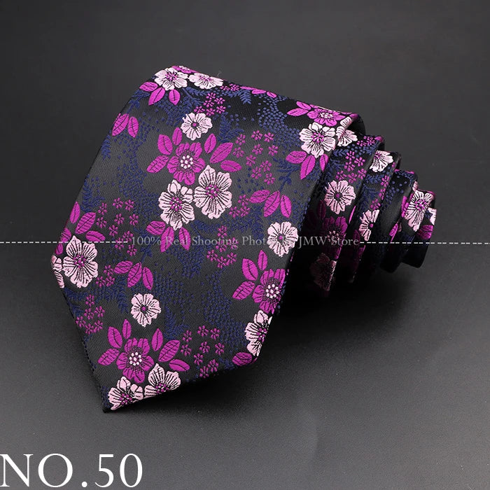 New Design Wedding Men Tie Purple Solid Striped Paisley Flower Neckties Men Business Dropshipping Groom Collar Accessories Gift