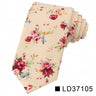 New Floral Tie For Men Women Skinny Cotton Neck Tie For Wedding Casual Mens Neckties Classic Suits Flower Print Neck Ties Cravat