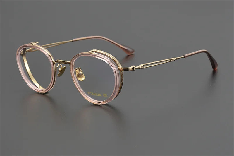 Exquisite Titanium Handmade Glasses Frame Mens Women Retro Square Spectacle Frames Eyeglasses Japanese Design Oval Round Eyewear