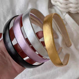 New Europe and America Elegant Gold Sliver Leather PU Hairband Headband for Women Girls Hair Bands Hair Accessories