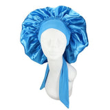 New Satin Hair Cap For Sleeping Invisible Flat Imitation Silk Round Haircare Women Headwear Ceremony Adjusting Button Night Hat