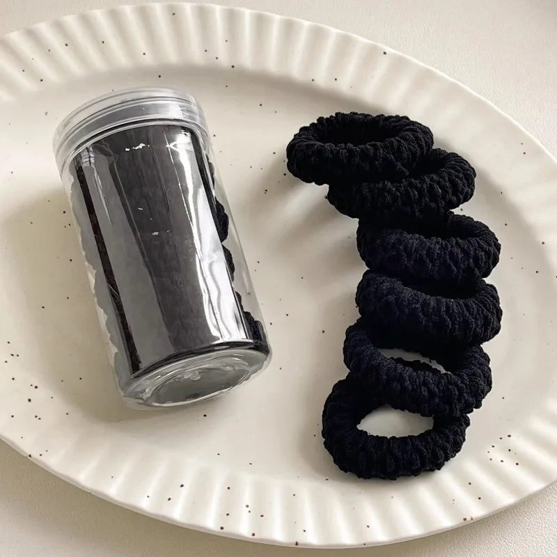 High Elastic Hair Rope Towel Pleated Scrunchie Thicken High Ponytail Holders Rubber Band Elastic Women Hair Ring Hair Accessory