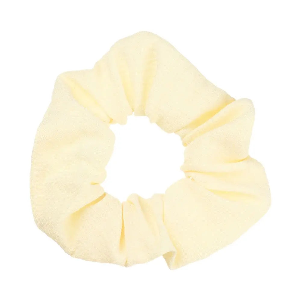 Women Lady Female Flower Hair Accessories LatticePrint Elastic Hairs Ties Yellow Scrunchies Hair Rope Girls Headwear